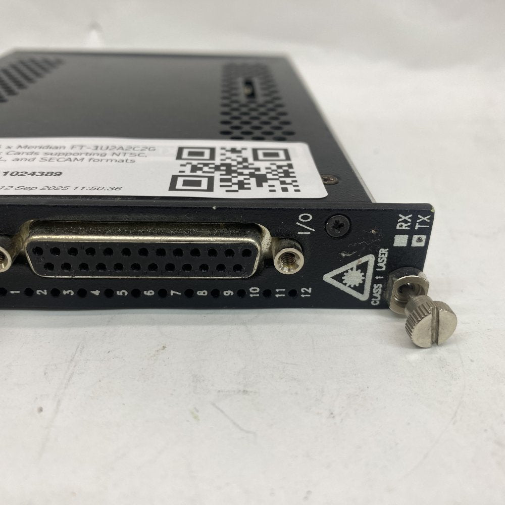 4 x Meridian FT-1U2A2C2G Tx Cards supporting NTSC, PAL, and SECAM formats