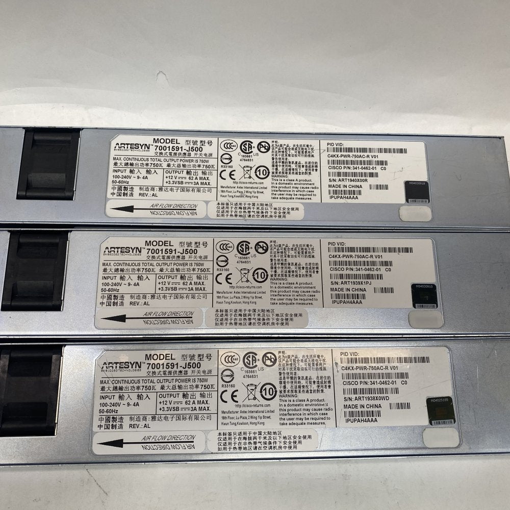 3 x Cisco Catalyst 4500E 750W PSU (C4KX-PWR-750AC)