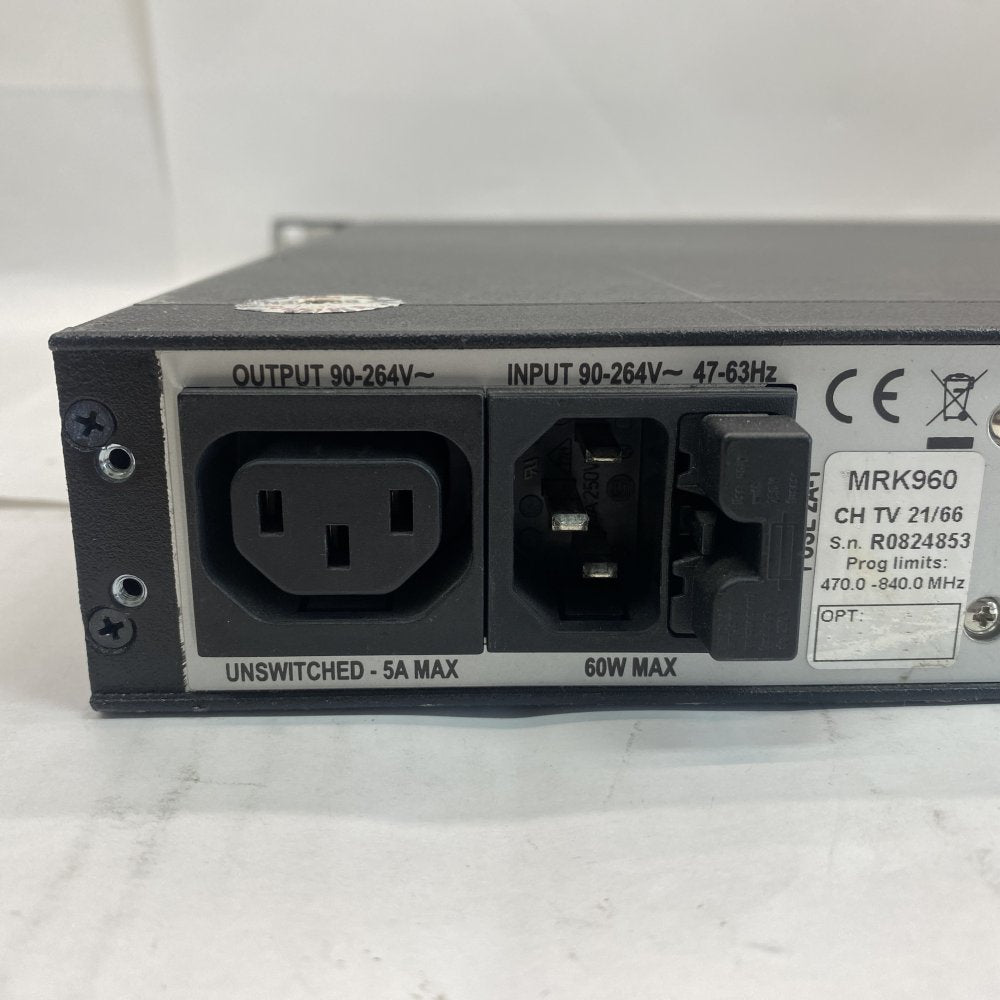Broadcast Dual True Diversity Receiver Wisycom MRK960 Rack-Mount 4K