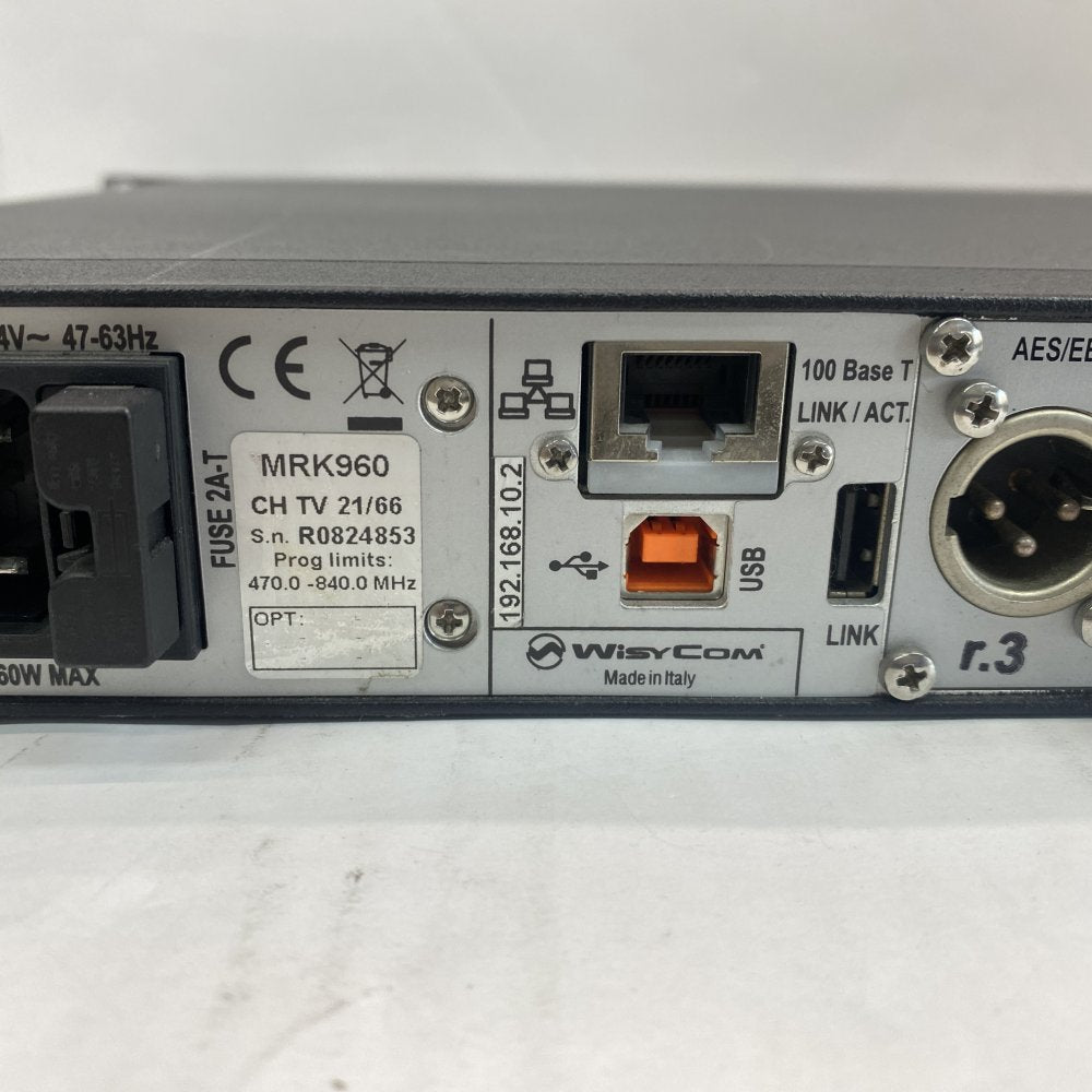 Broadcast Dual True Diversity Receiver Wisycom MRK960 Rack-Mount 4K