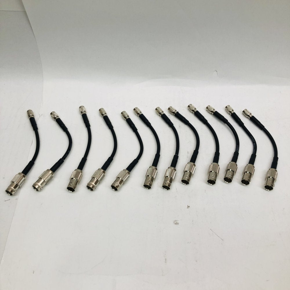 12× Din 1.0/2.3-to-BNC Female High-Durability Coax Adapters / SDI Patch Leads