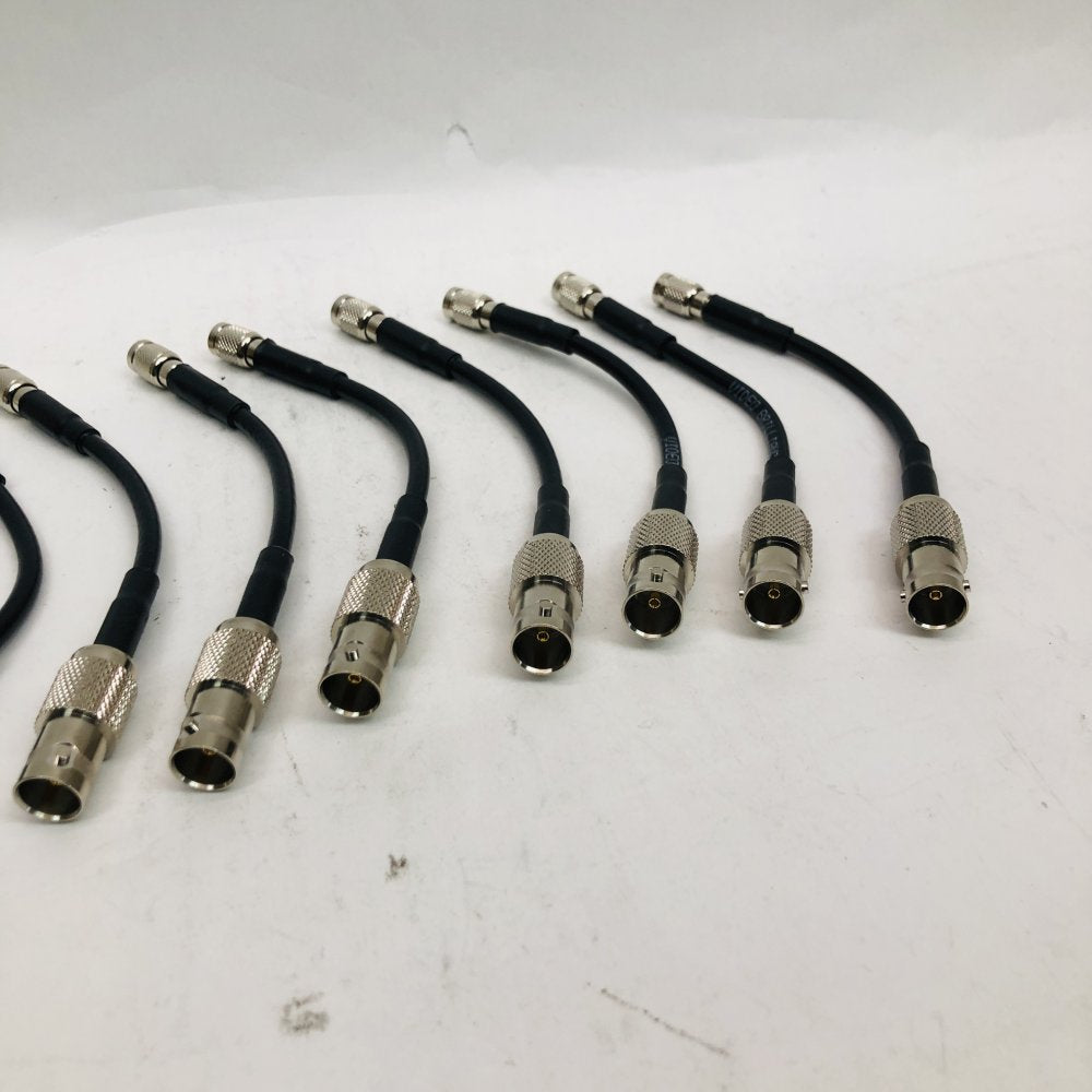 12× Din 1.0/2.3-to-BNC Female High-Durability Coax Adapters / SDI Patch Leads