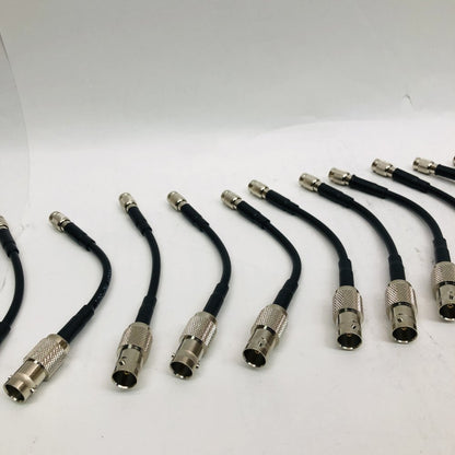12× Din 1.0/2.3-to-BNC Female High-Durability Coax Adapters / SDI Patch Leads