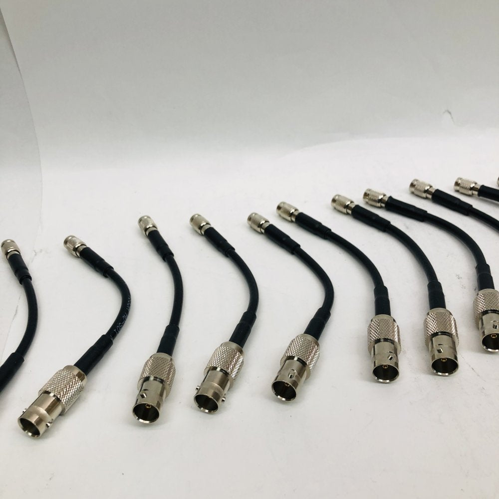 12× Din 1.0/2.3-to-BNC Female High-Durability Coax Adapters / SDI Patch Leads