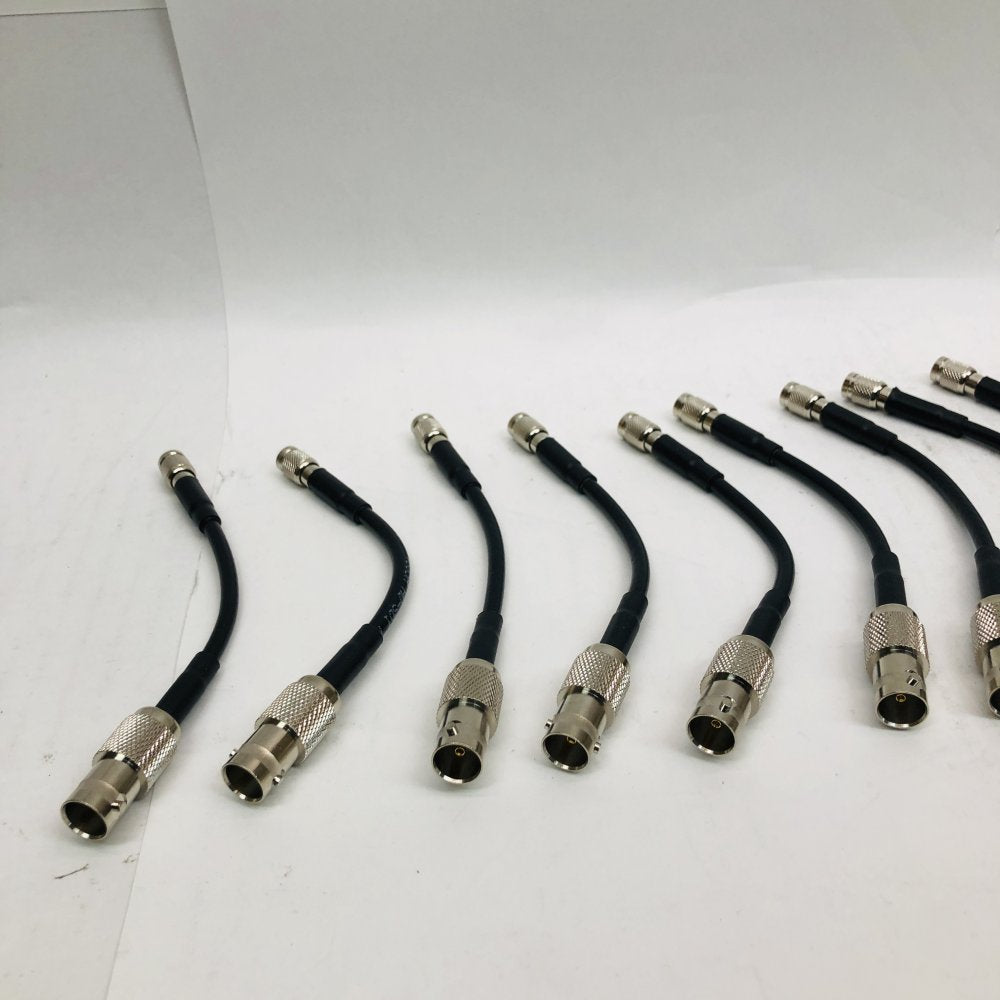12× Din 1.0/2.3-to-BNC Female High-Durability Coax Adapters / SDI Patch Leads