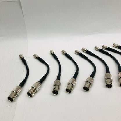 12× Din 1.0/2.3-to-BNC Female High-Durability Coax Adapters / SDI Patch Leads
