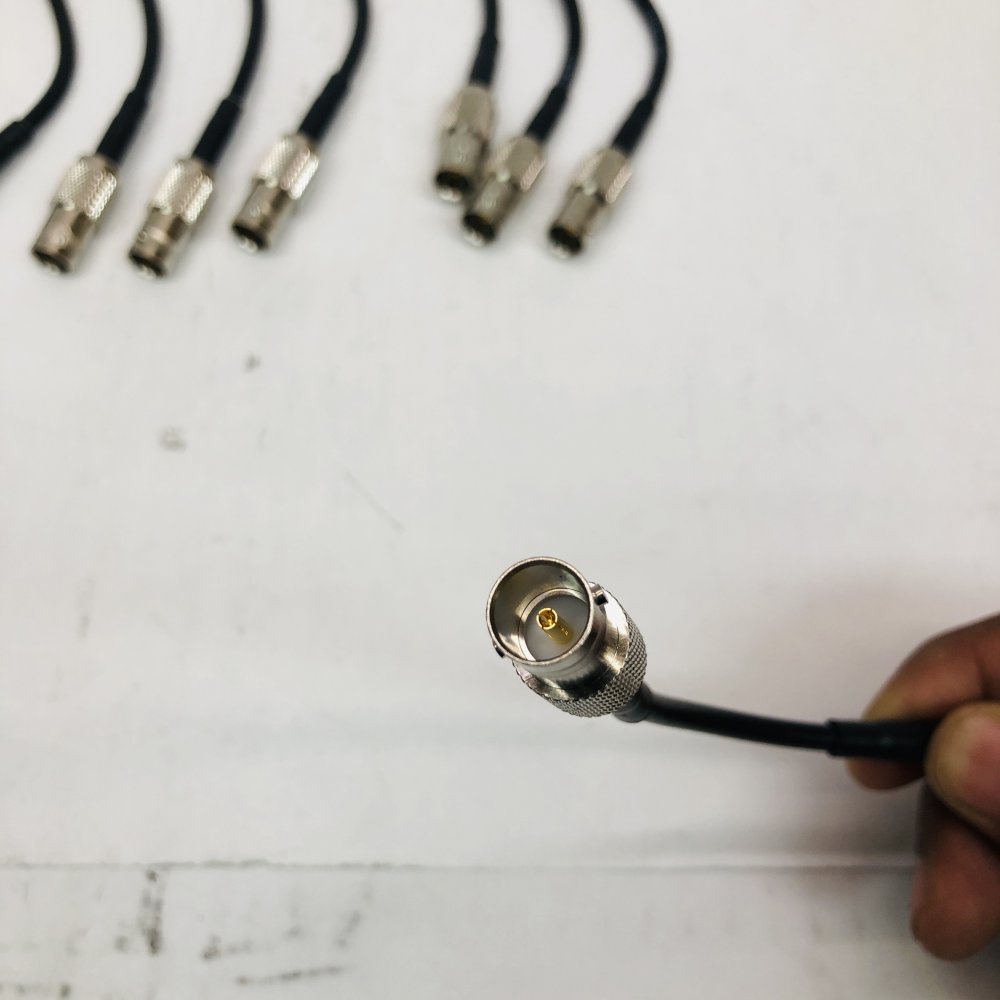 12× Din 1.0/2.3-to-BNC Female High-Durability Coax Adapters / SDI Patch Leads