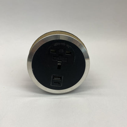 ABL “Port El” In-Desk Power Module UK Socket 13A / USB– Desk Power Outlet Module