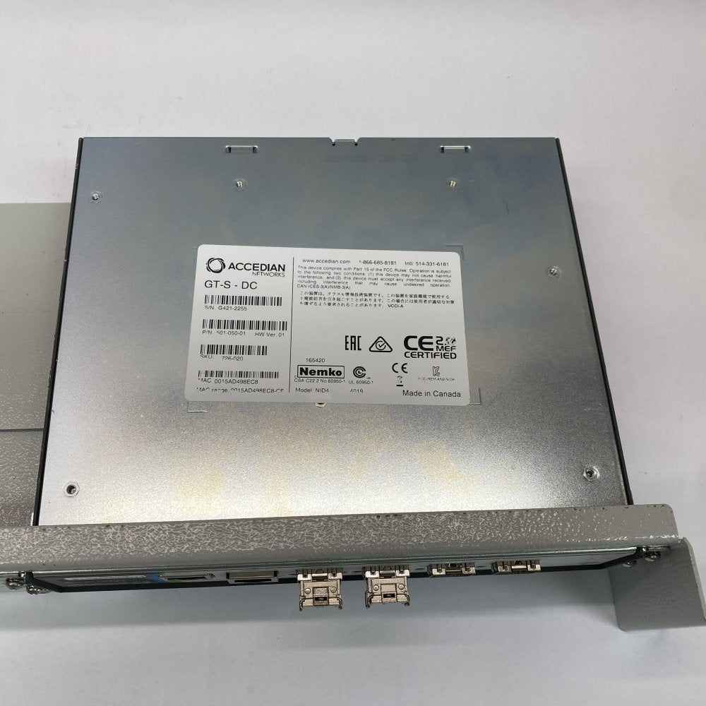 Accedian Networks MetroNID GT-S-DC (P/N 501-050-01) 4-Port Network Device