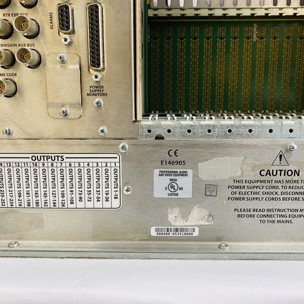 Miranda NVISION NV8140 Router Frame Dual PS8300 Mainframe Digital Switching