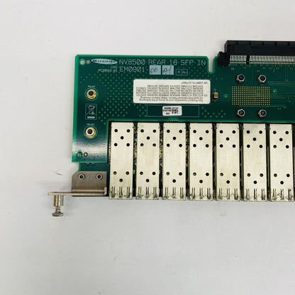 Miranda NV8500 Rear 18-SFP-IN Fiber/Backplane Board EM0901