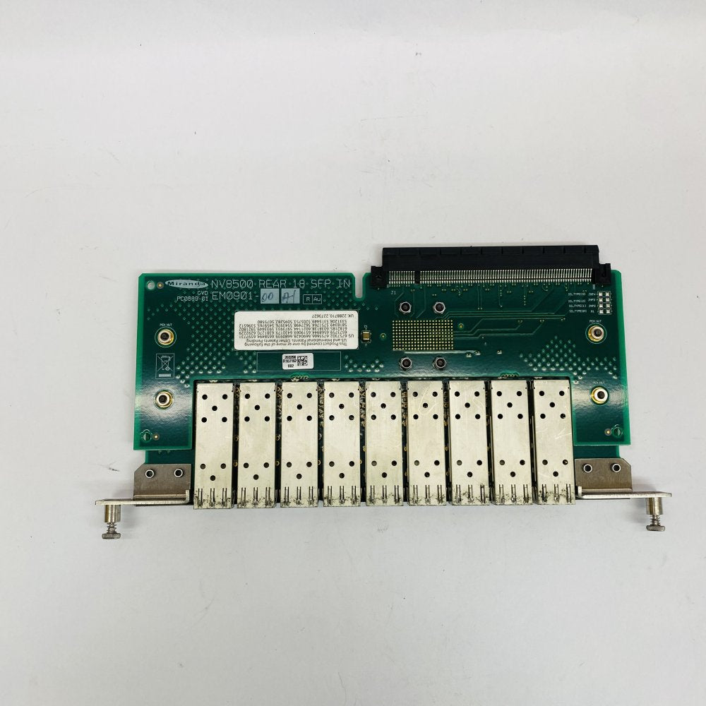 Miranda NV8500 Rear 18-SFP-IN Fiber/Backplane Board EM0901