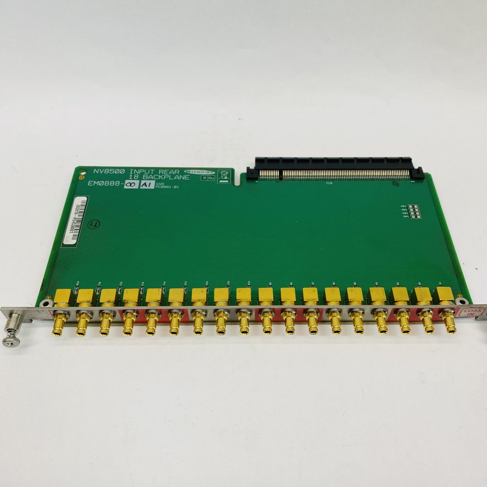 Miranda NV8500 EM0888-00-A1 Input Rear 18 Backplane Coax Board