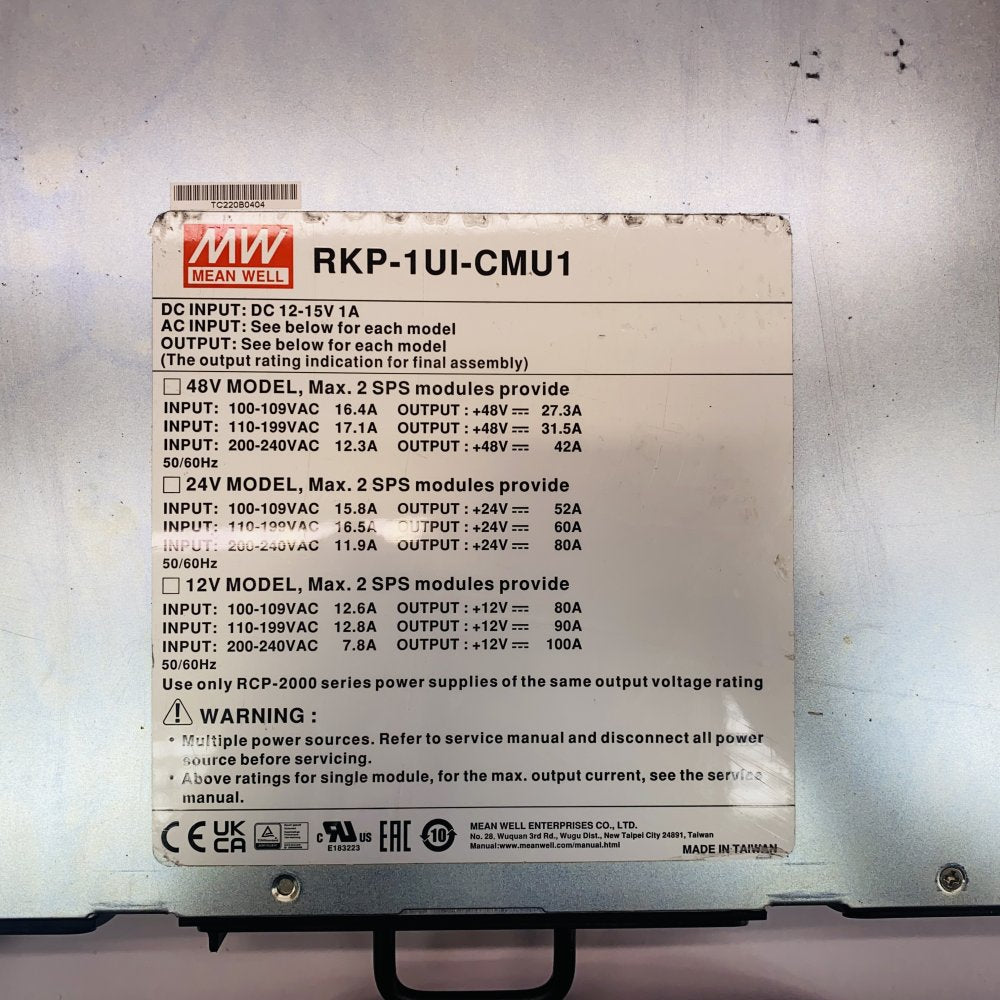 Industrial Power Control Monitor Mean Well RKP-1UI-CMU1 Rackmount Unit