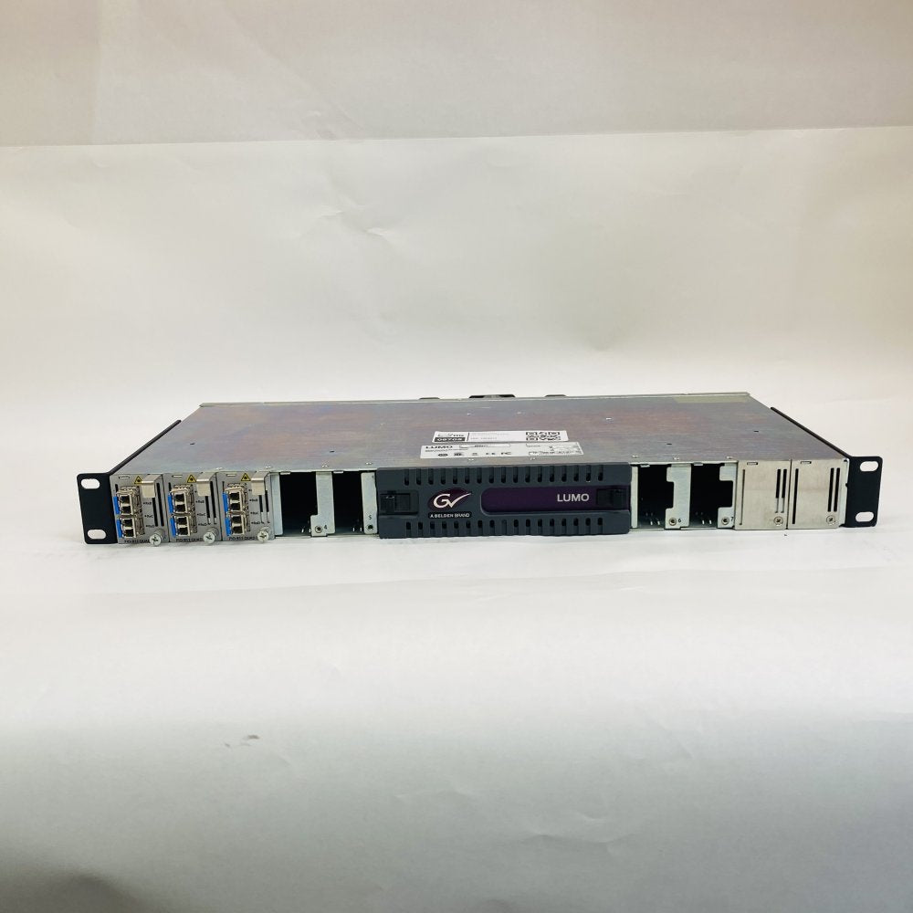 Grass Valley Lumo-BNC 1RU Frame 3 FIO-911 Quad RX Cards Broadcast Bundle