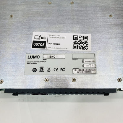 Miranda Lumo‐BNC 1RU Frame + 3× FIO-911 Quad RX Cards Broadcast Module
