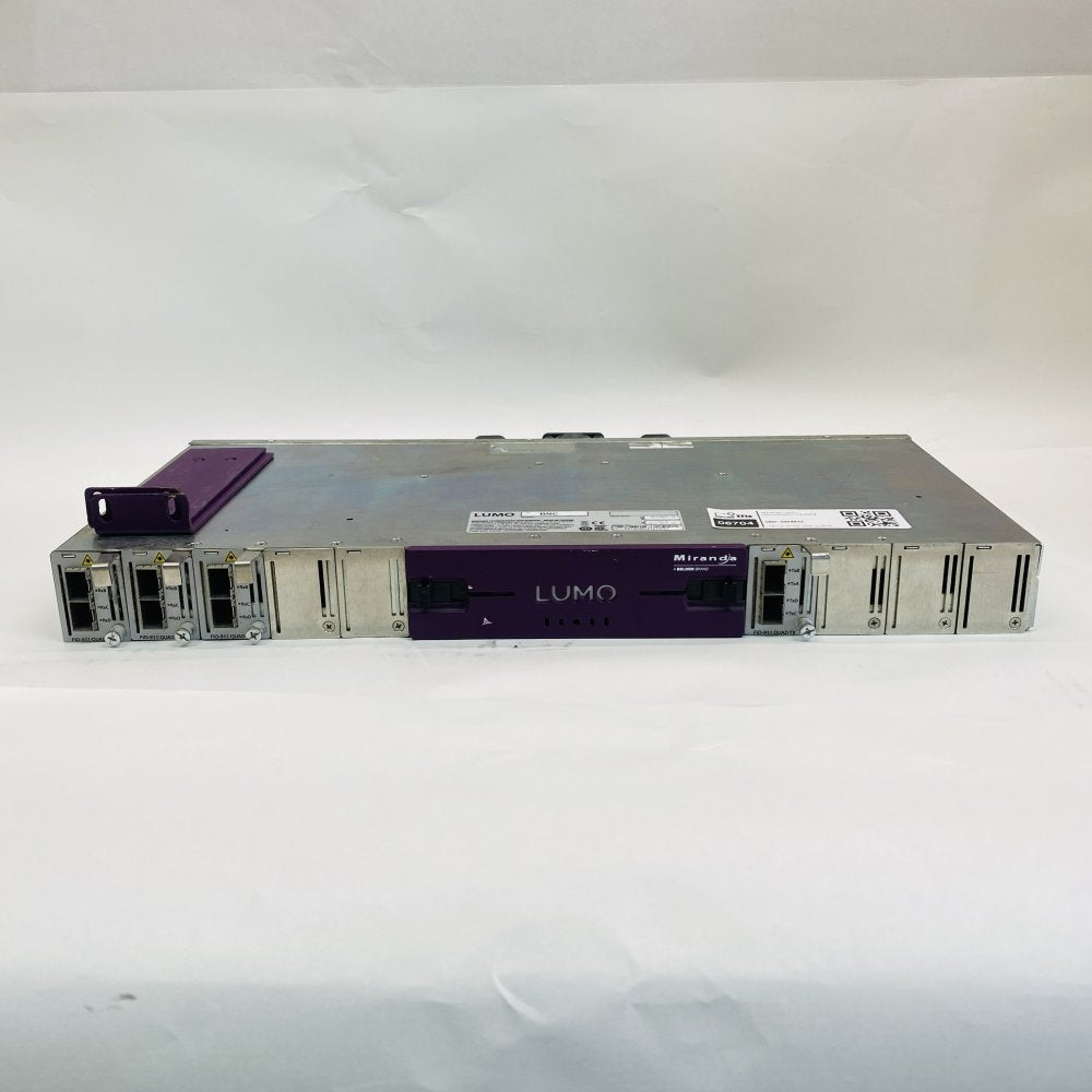 Miranda LUMO-BNC Frame + FIO-911 Quad TX/RX Cards Broadcast Video Fibre Unit