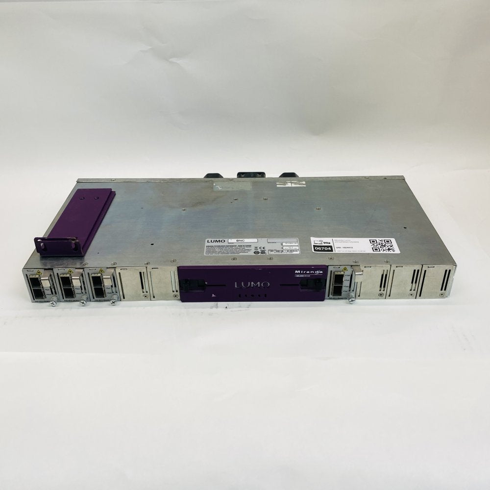 Miranda LUMO-BNC Frame + FIO-911 Quad TX/RX Cards Broadcast Video Fibre Unit