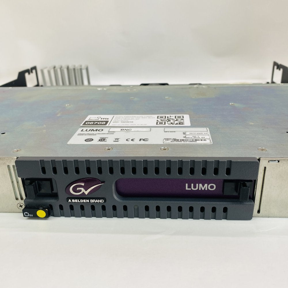 Grass Valley LUMO-BNC Frame + 4× FIO-911 Quad RX/TX Modules