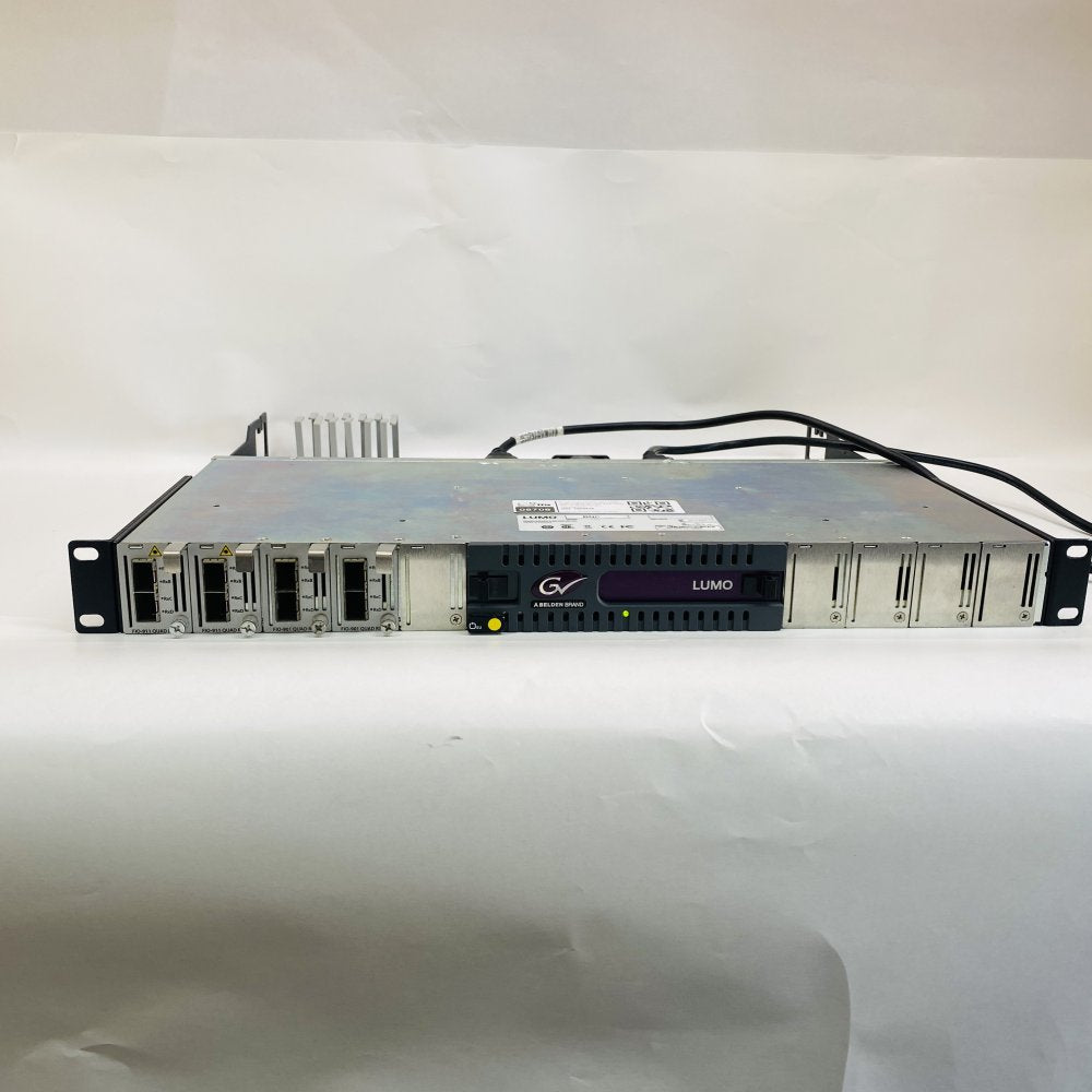 Grass Valley LUMO-BNC Frame 4x FIO-911 RX TX Modules 4K Broadcast