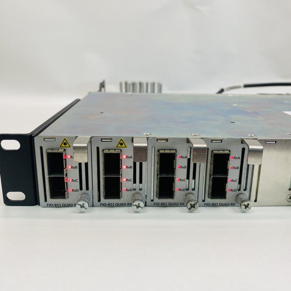 Grass Valley LUMO-BNC Frame + 4× FIO-911 Quad RX/TX Modules