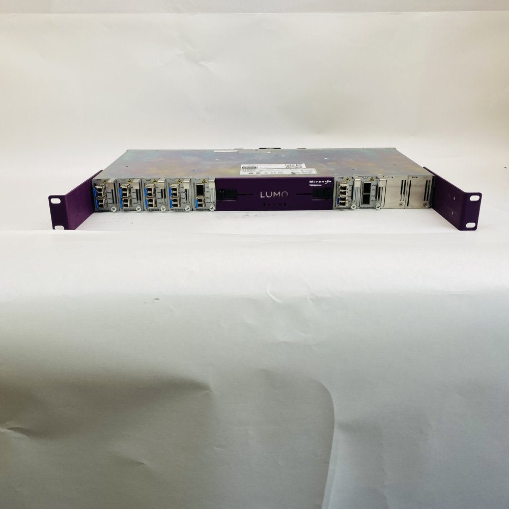 Miranda Grass Valley LUMO-BNC Rack Frame with 6 x FIO-911 Quad RX/TX Modules