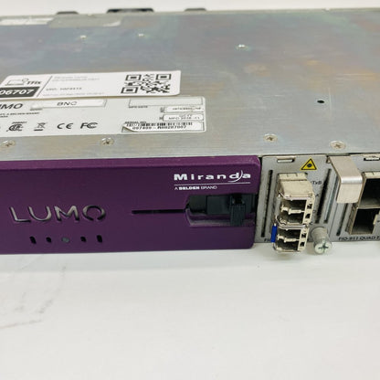 Miranda Grass Valley LUMO-BNC Rack Frame with 6 x FIO-911 Quad RX/TX Modules
