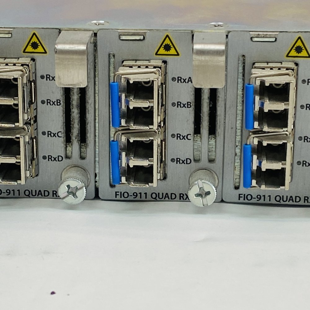 Miranda Grass Valley LUMO-BNC Rack Frame with 6 x FIO-911 Quad RX/TX Modules