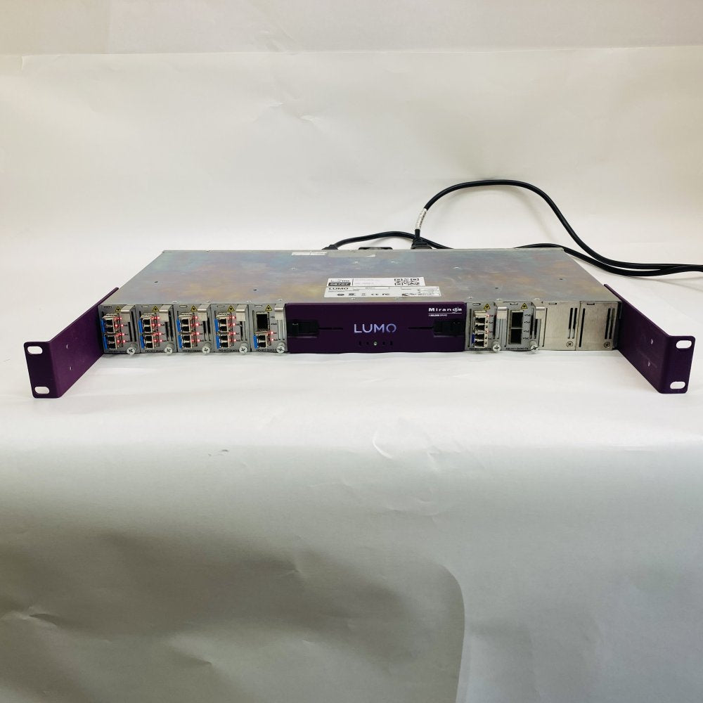 Miranda Grass Valley LUMO-BNC Rack Frame with 6 x FIO-911 Quad RX/TX Modules