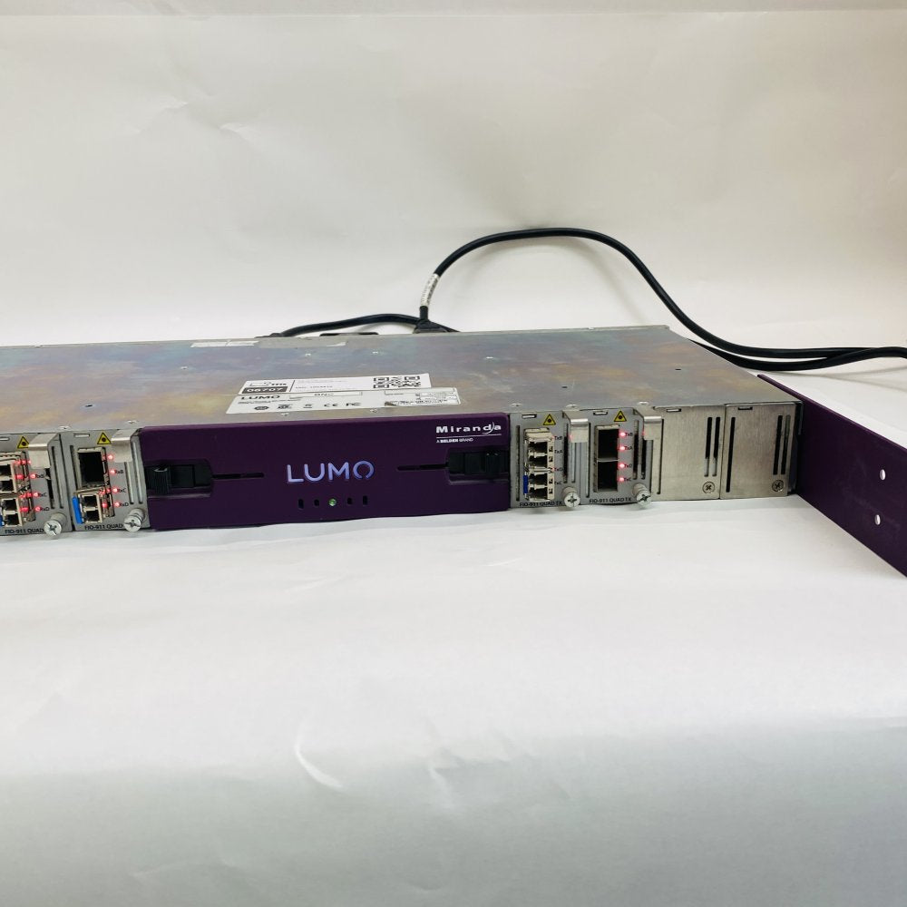 Miranda Grass Valley LUMO-BNC Rack Frame with 6 x FIO-911 Quad RX/TX Modules