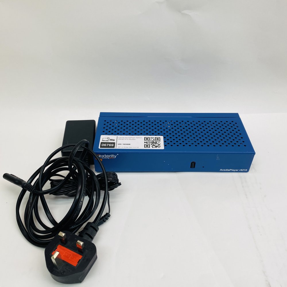 Exterity AvediaPlayer AVPLY-R9210 IPTV / PoE HDMI Receiver + PSU / Cables