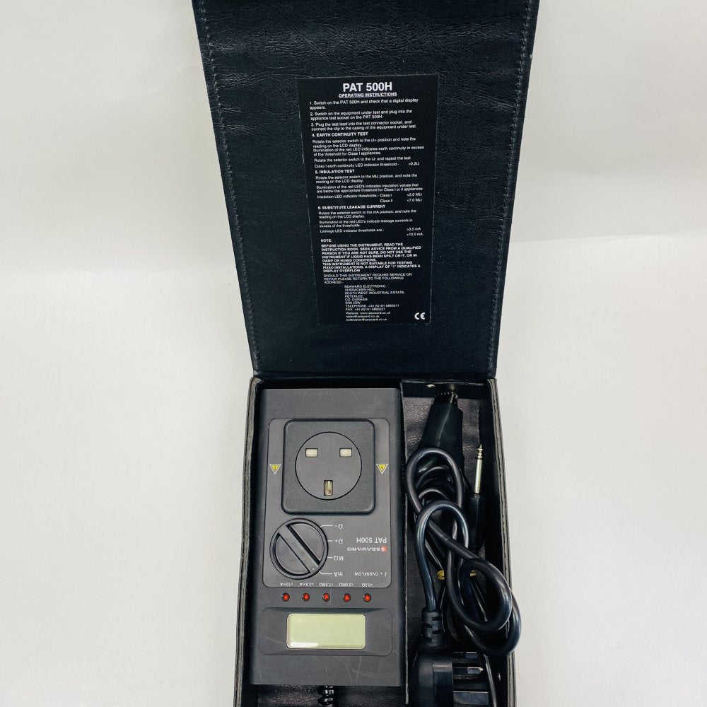Seaward PAT 500H Portable Appliance Tester + Case + Leads (UK Plug)