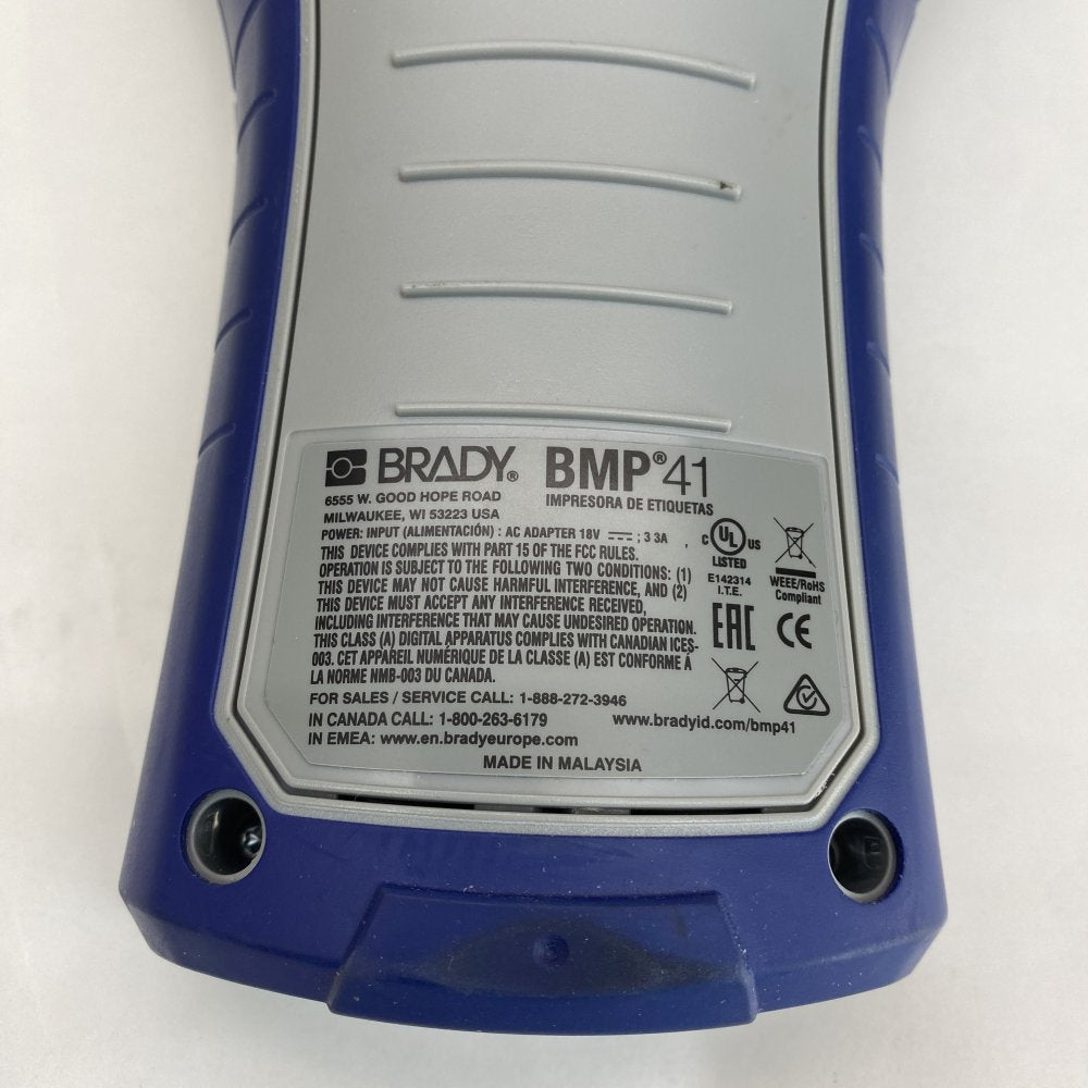 Industrial Handheld Thermal Label Printer Brady BMP41 High-Speed Battery