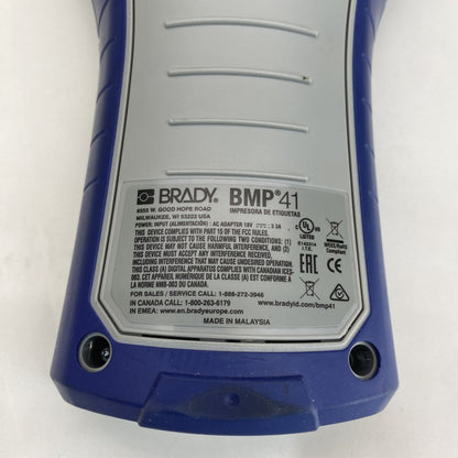 Industrial Handheld Thermal Label Printer Brady BMP41 High-Speed Battery