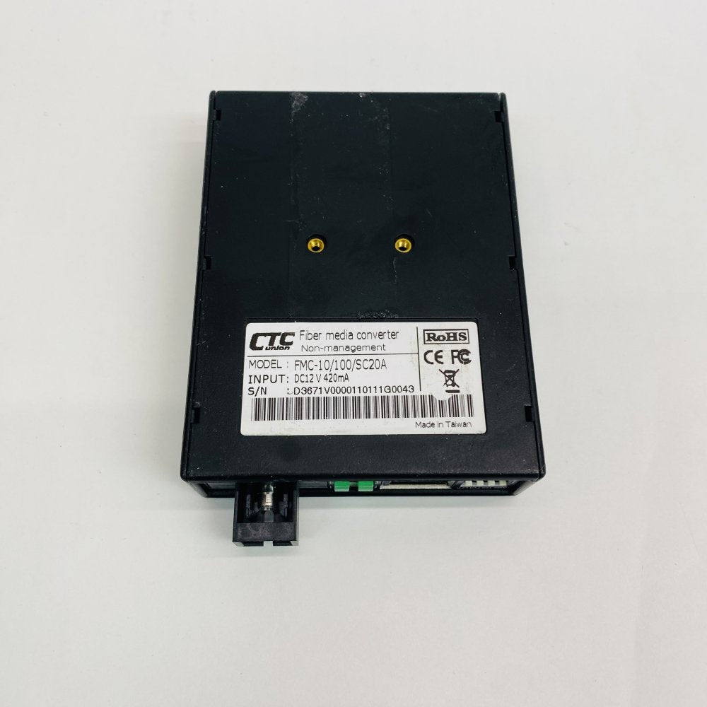 CTC Union FMC-10/100-SC20A Fast Ethernet Fiber Media Converter