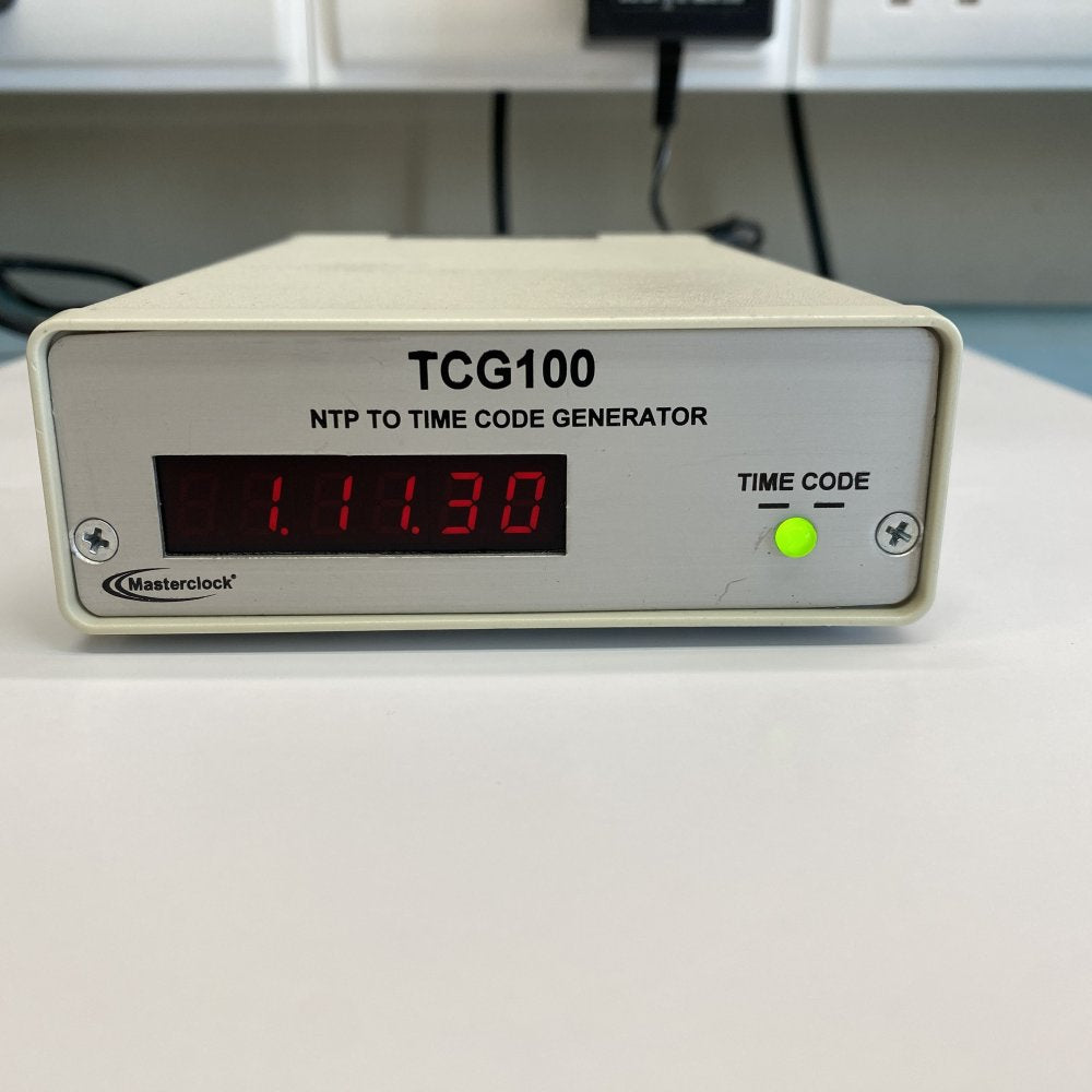 Masterclock TCG100 NTP Timecode Generator Rack-mount Broadcast Device
