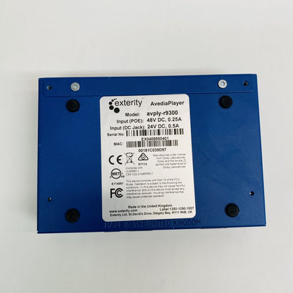 Exterity AvediaPlayer AVPLY-R9300 IPTV Receiver HDMI TOSLINK USB PoE