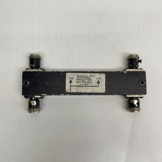 Radiall R432271000 250-500 MHz 3 dB Hybrid RF Splitter / Combiner