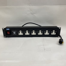 Olson 6-Way Rackmount PDU Surge Protection LED 19" UK Sockets Black