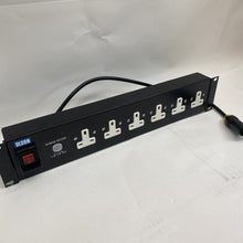 Olson 6-Way Rackmount PDU Surge Protection LED 19" UK Sockets Black