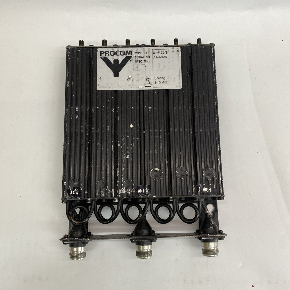 Professional 6-Way Bandpass RF Filter Procom DPF 70/6 Antenna Combiner