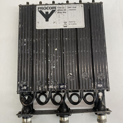 Professional 6-Way Bandpass RF Filter Procom DPF 70/6 Antenna Combiner