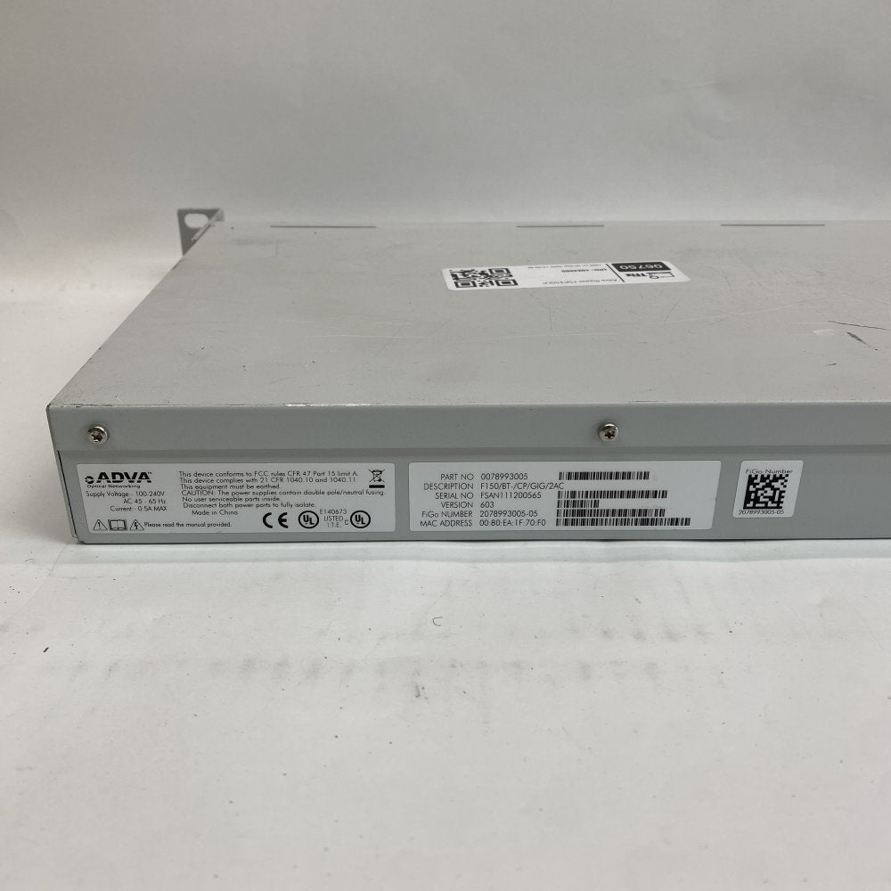 ADVA FSP150CP Optical Network Router 1U Rackmount FSP150CP