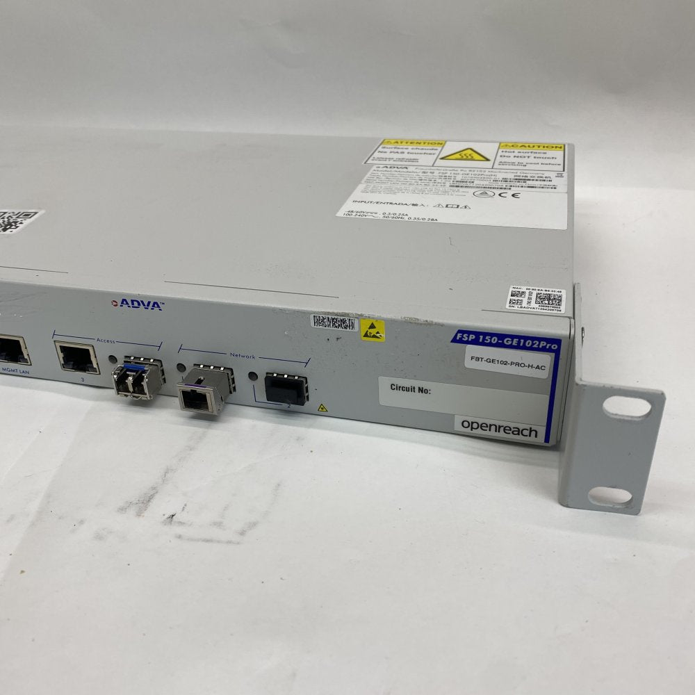 Professional Ethernet Switch SFP RJ45 MGMT Rackmount ADVA FSP150-GE102Pro