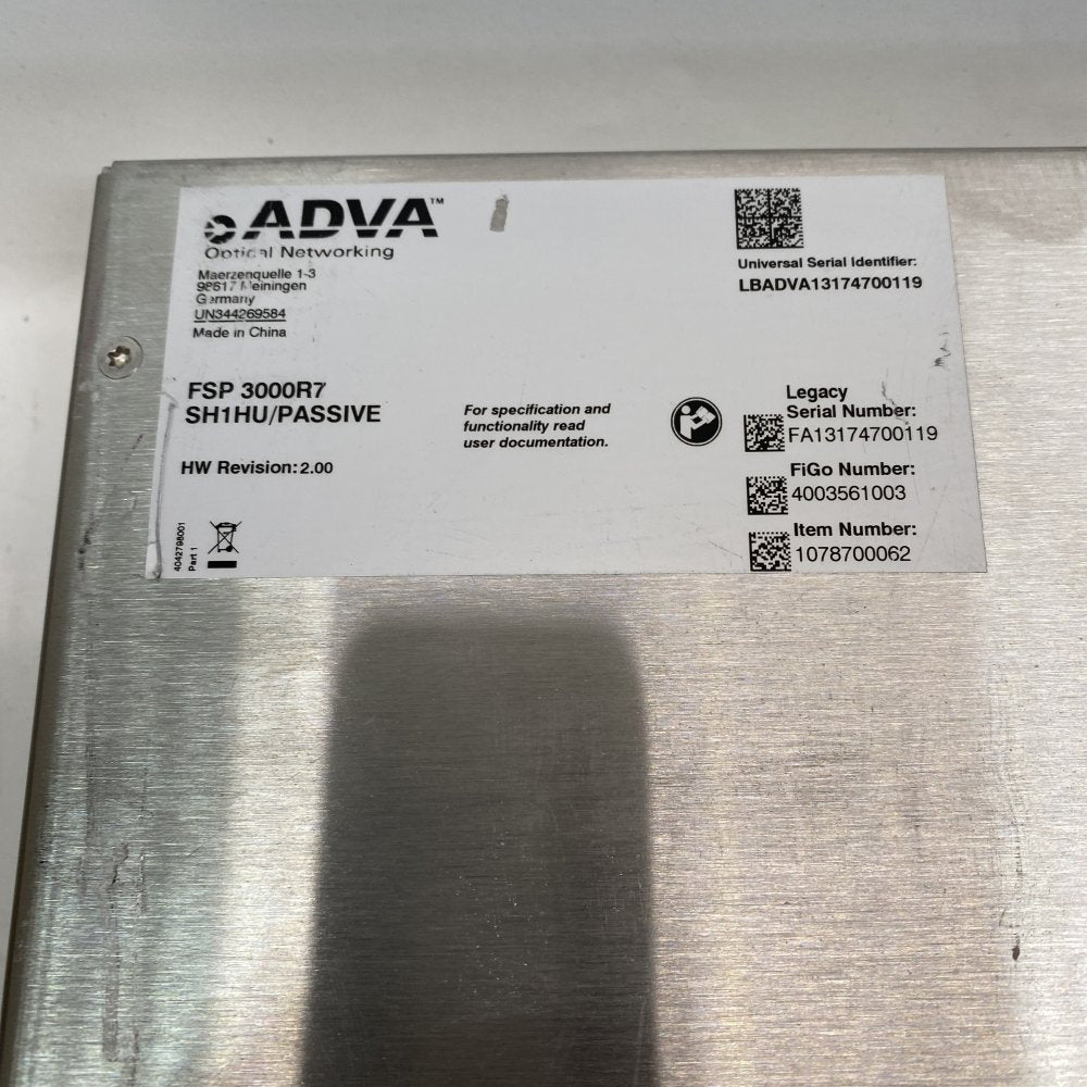 Telecom Optical Module DWDM ADVA FSP3000R7 LC SFP 1U Rackmount Unit