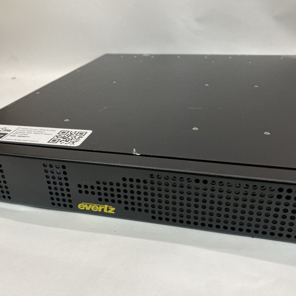Broadcast Multiframe 7801FR SDI Ethernet Genlock Evertz Rack 2xPS 7801FC