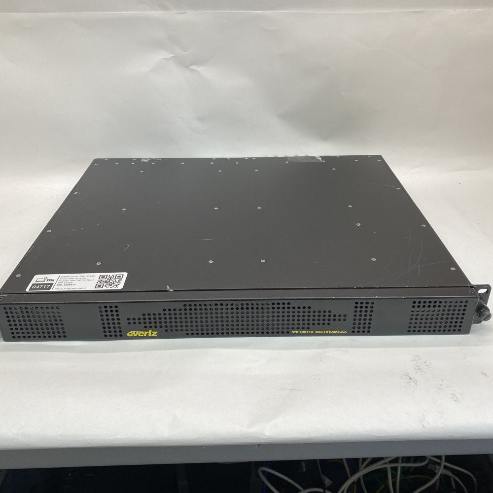Broadcast Multiframe 7801FR SDI Ethernet Genlock Evertz Rack 2xPS 7801FC