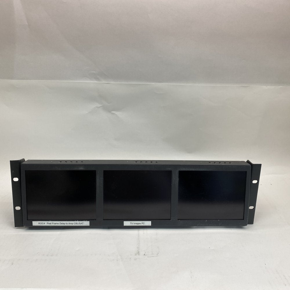 Vutrix 3-Channel HD-SDI Rackmount LCD Monitor Broadcast UK GPI Control