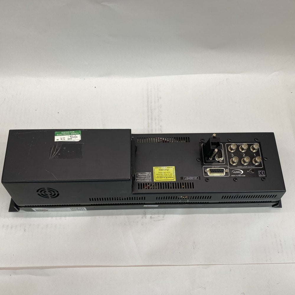 Vutrix 3-Channel HD-SDI Rackmount LCD Monitor Broadcast UK GPI Control