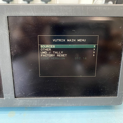 Vutrix 3-Channel HD-SDI Rackmount LCD Monitor Broadcast UK GPI Control